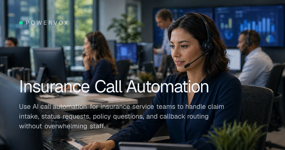 Insurance Call Automation for Service, Claims, and Intake | Powervox