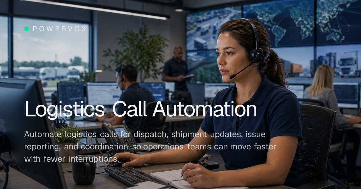 Logistics Call Automation for Dispatch and Status Updates | Powervox